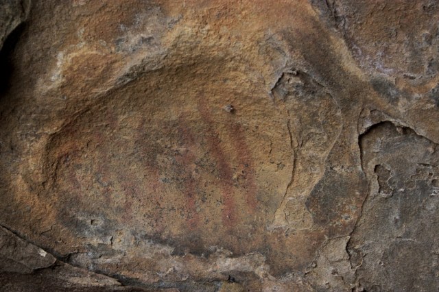 Chumash rock art pictograph