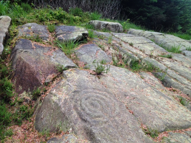 Arran Scotland petroglyphs Stronach wood