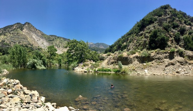 Santa Ynez River swimming summer